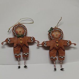 Lori Mitchell Gingerbread Ornaments - Boy and Girl Gingerbread Ornaments